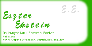 eszter epstein business card